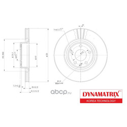 диск тормозной (DYNAMATRIX-KOREA) DBD1277