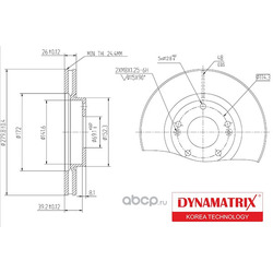 диск тормозной (DYNAMATRIX-KOREA) DBD1300