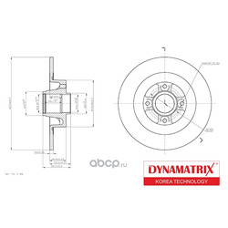 диск тормозной с подшипником (DYNAMATRIX-KOREA) DBD1443