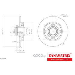 диск тормозной с подшипником (DYNAMATRIX-KOREA) DBD1564