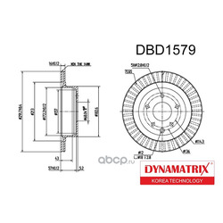 диск тормозной (DYNAMATRIX-KOREA) DBD1579