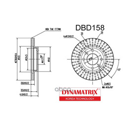 диск тормозной (DYNAMATRIX-KOREA) DBD158