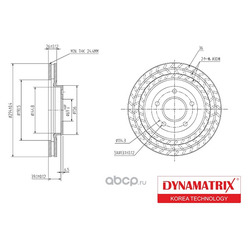 диск тормозной (DYNAMATRIX-KOREA) DBD1624