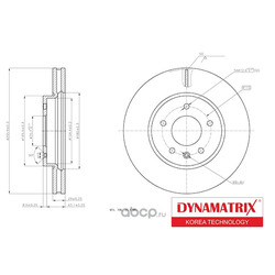 диск тормозной (DYNAMATRIX-KOREA) DBD1625