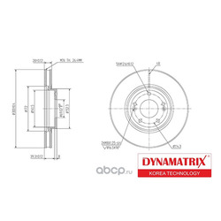 диск тормозной (DYNAMATRIX-KOREA) DBD1630
