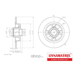 диск тормозной с подшипником и кольцем ABS (DYNAMATRIX-KOREA) DBD1656