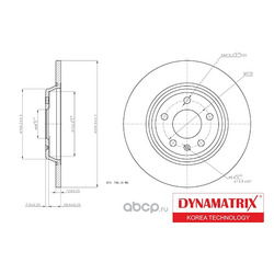 диск тормозной (DYNAMATRIX-KOREA) DBD1666