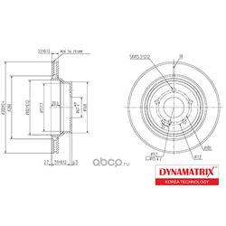диск тормозной (DYNAMATRIX-KOREA) DBD1672