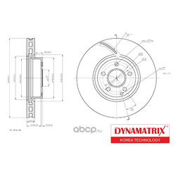 диск тормозной (DYNAMATRIX-KOREA) DBD1692