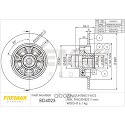 Тормозной диск (FREMAX) BD4023