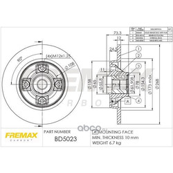Тормозной диск (FREMAX) BD5023