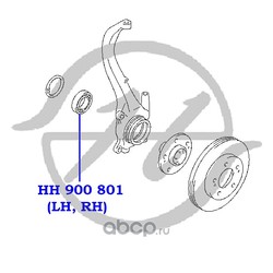 Подшипник ступицы колеса (Hanse) HH900801