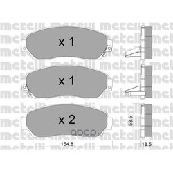 Комплект тормозных колодок, дисковый тормоз (Metelli) 2209030