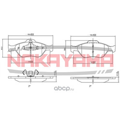 Колодки тормозные дисковые передние FORD FIESTA IV (NAKAYAMA) HP8190NY