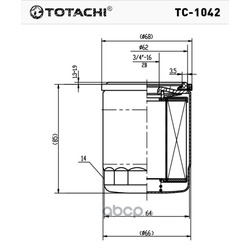 Масляный фильтр (TOTACHI) TC1042