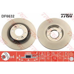 Тормозной диск (TRW/Lucas) DF6632