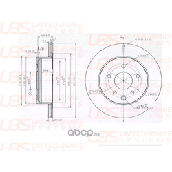 Диск тормозной задний (UBS) B2205001