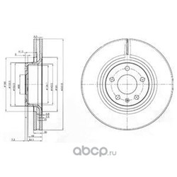 Диск тормозной передний / AUDI A6, A8 (321x30) 03 (Delphi) BG3939