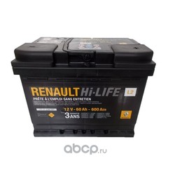 Батарея аккумуляторная а ч а обратная поляр стандартные клеммы (Renault) 7711238597