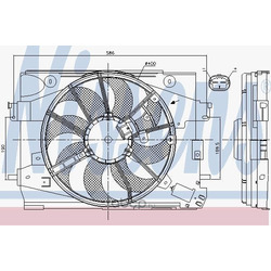 Вентилятор охлаждение двигателя (Nissens) 85892