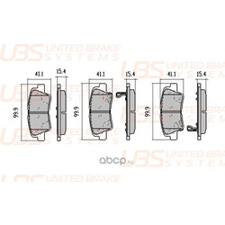 Тормозные колодки (UBS) B1103090