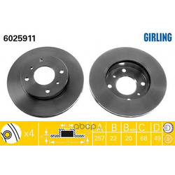 Тормозной диск (Girling) 6025911
