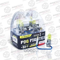 ����� ������������������� h3 12v 55w (100w) 3000k, �������� 2 ��. (AVANTECH) AB3003