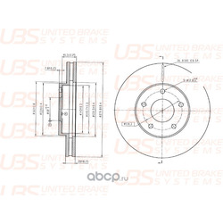 Диск тормозной передний (UBS) B2105034
