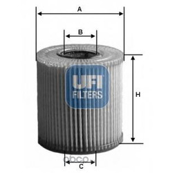 Масляный фильтр (UFI) 2515100