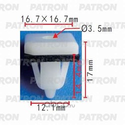 Клипса пластмассовая (PATRON) P370380