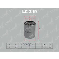 Фильтр масляный (LYNXauto) LC219