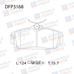 Колодки тормозные дисковые (DOUBLE FORCE) DFP3168