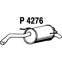 Глушитель выхлопных газов конечный (FENNO) P4276