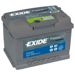 Батарея аккумуляторная 60а/ч 600а 12в (EXIDE) EA602