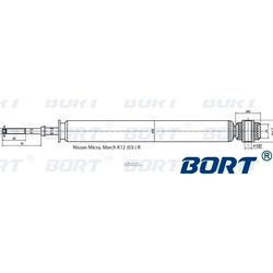 Стойка амортизационная газомасляная задняя (BORT) G41238156