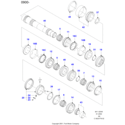 Регулировочное кольцо подшипника вторичного вала 1,00 мм (FORD) 6755094