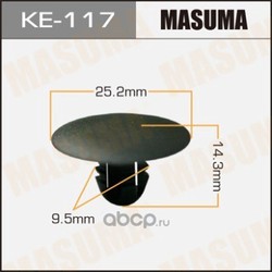 Клипса (пластиковая крепежная деталь) (Masuma) KE117
