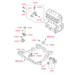 Опора двигателя Киа Спортейдж (Hyundai-KIA) 218102E200