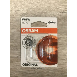 Лампа накаливания, "ORIGINAL LINE W5W" 12В 5Вт, 2шт (Osram) 282502B