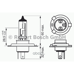 Лампа 12V60/55W (H4) (Bosch) 1987302041