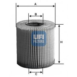 Масляный фильтр (UFI) 2500800