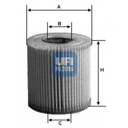 Масляный фильтр (UFI) 2500100