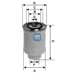 Топливный фильтр (UFI) 2437400